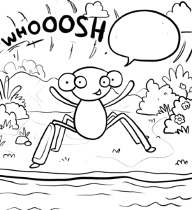 Betsy the spider in Znail Valley world